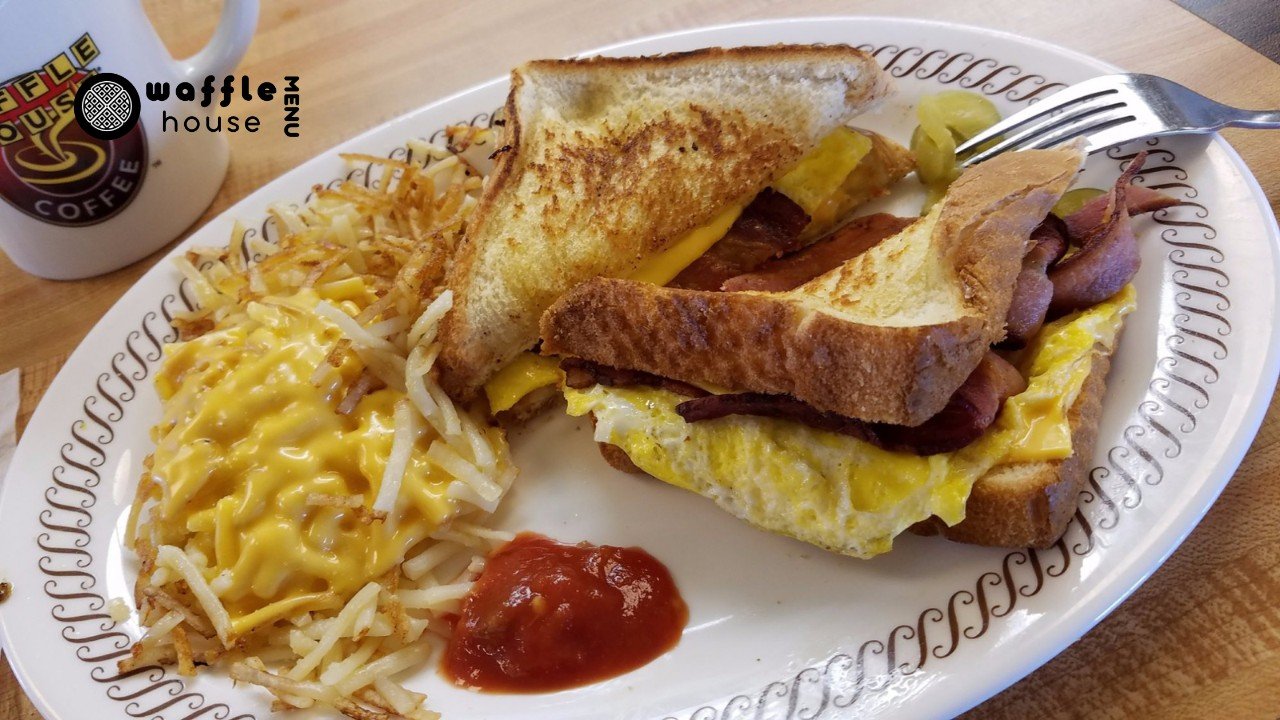Waffle House Sausage, Bacon, Egg, and Cheese Sandwich