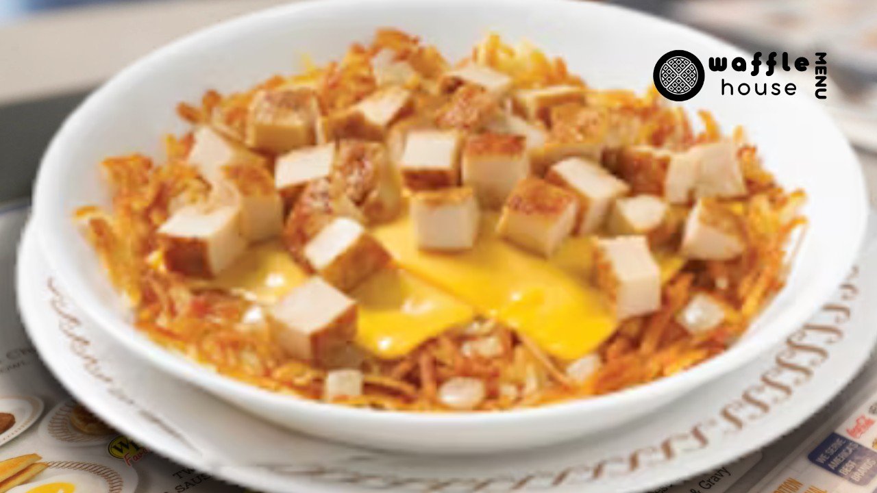 Chicken Melt Hashbrown Bowl at Waffle House