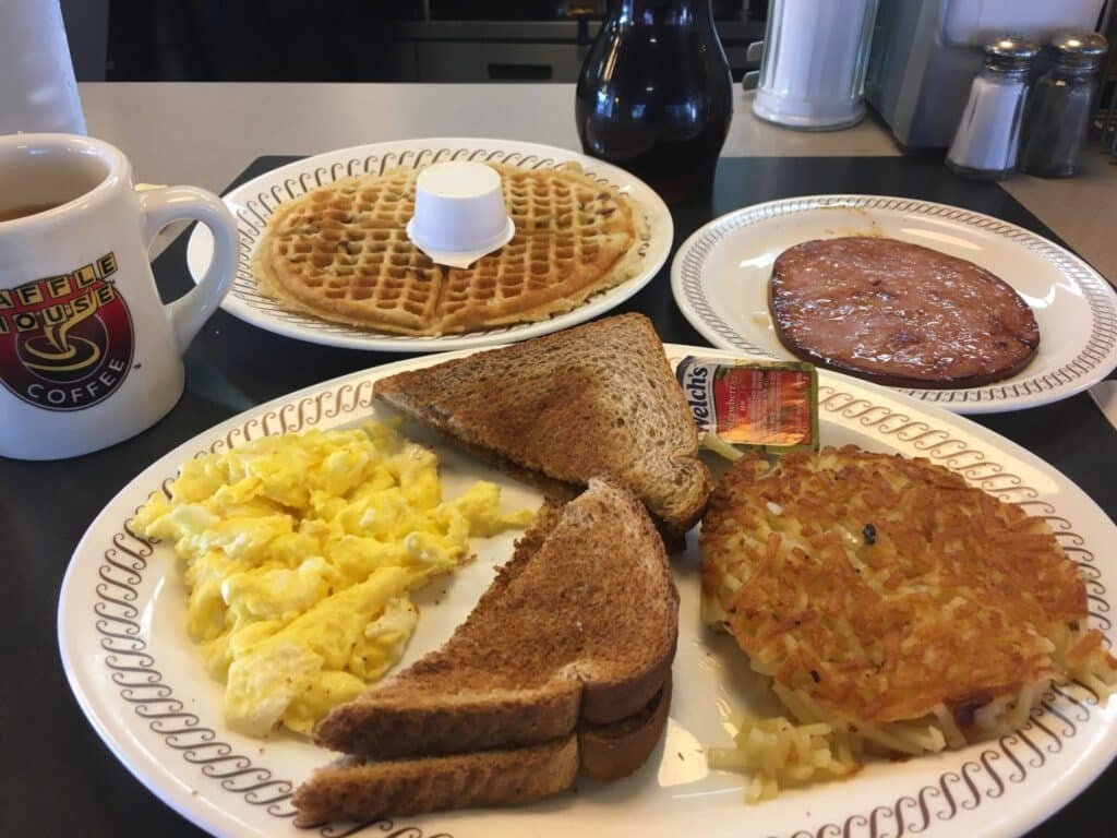 WAffle House instore Menu
