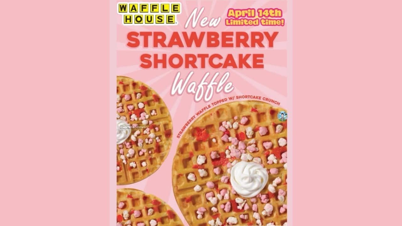 Strawberry Shortcake Waffle at Waffle House
